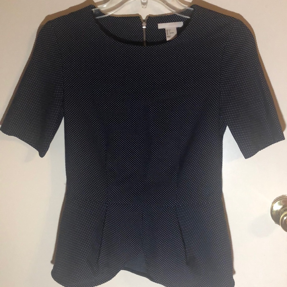 H&M Black and White Polka Shirt